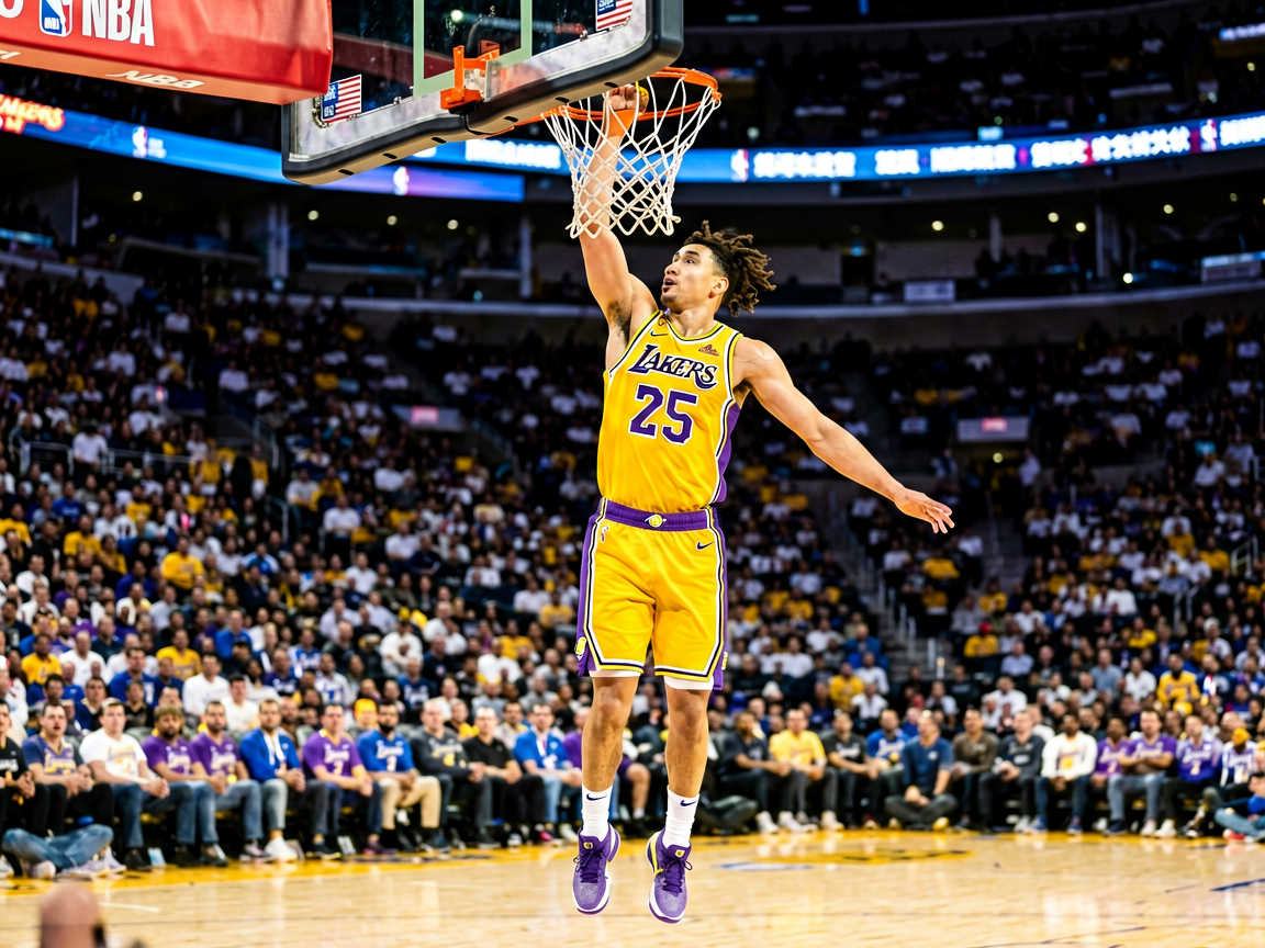 NBA比赛现场球员扣篮瞬间